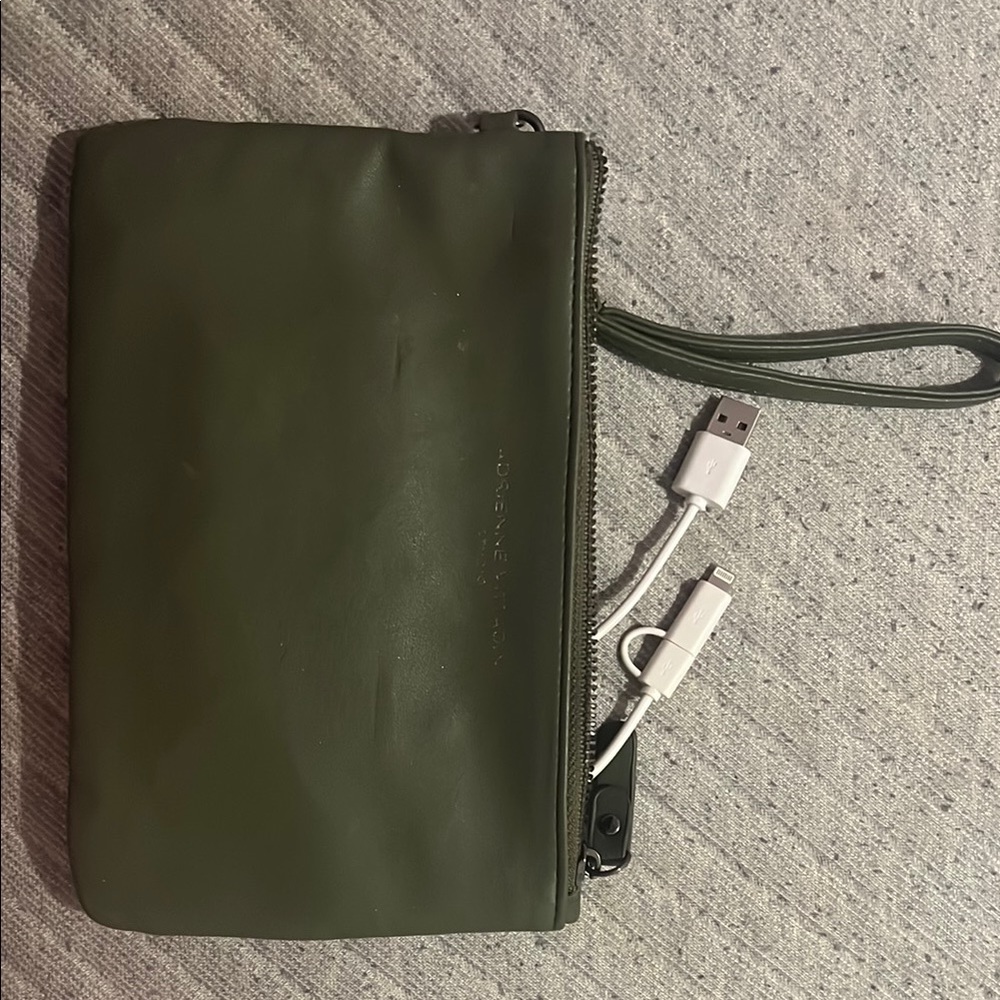 Olive Wristlet with Built-In Charger